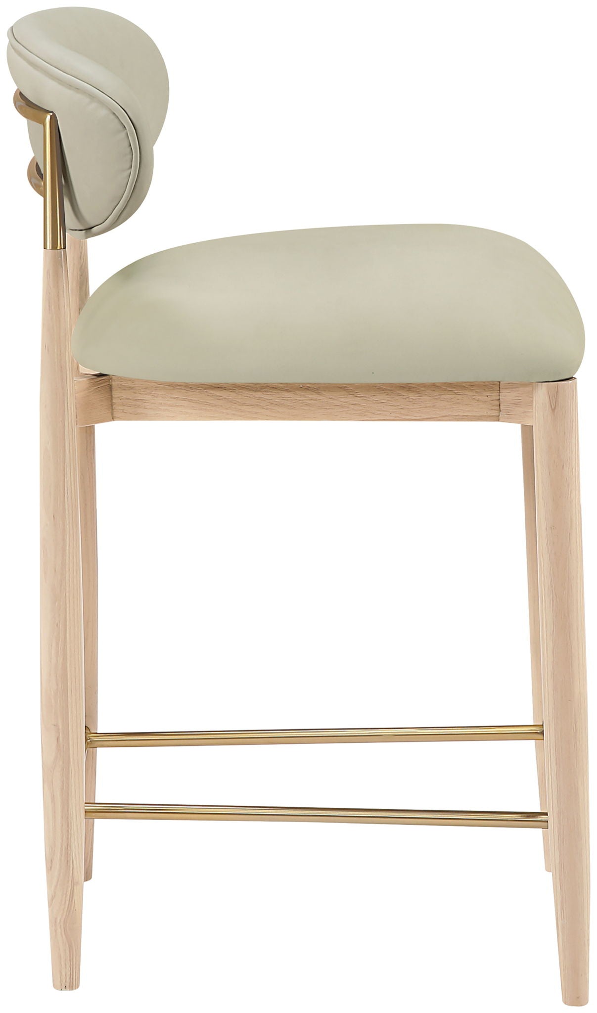 Riccio - Stool - Natural And Gold Frame - Urban Living Furniture (Los Angeles, CA)