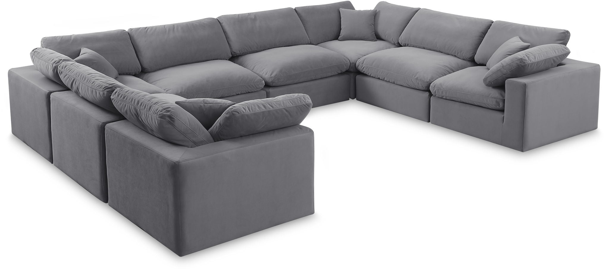 Comfy - 8 Piece Velvet Modular Sectional - Urban Living Furniture (Los Angeles, CA)