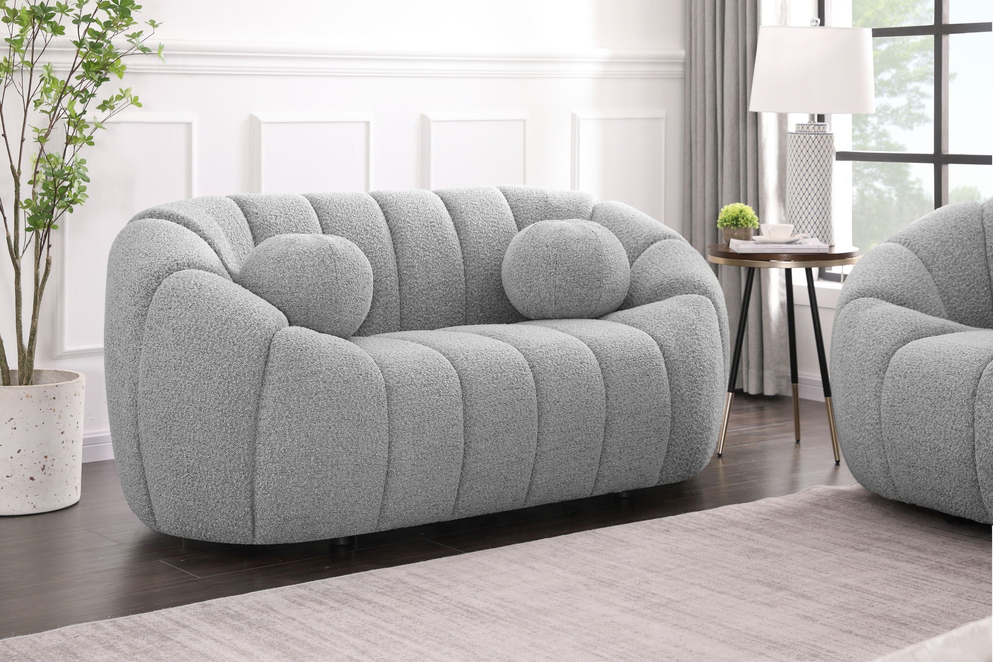 Elijah - Boucle Fabric Loveseat - Urban Living Furniture (Los Angeles, CA)
