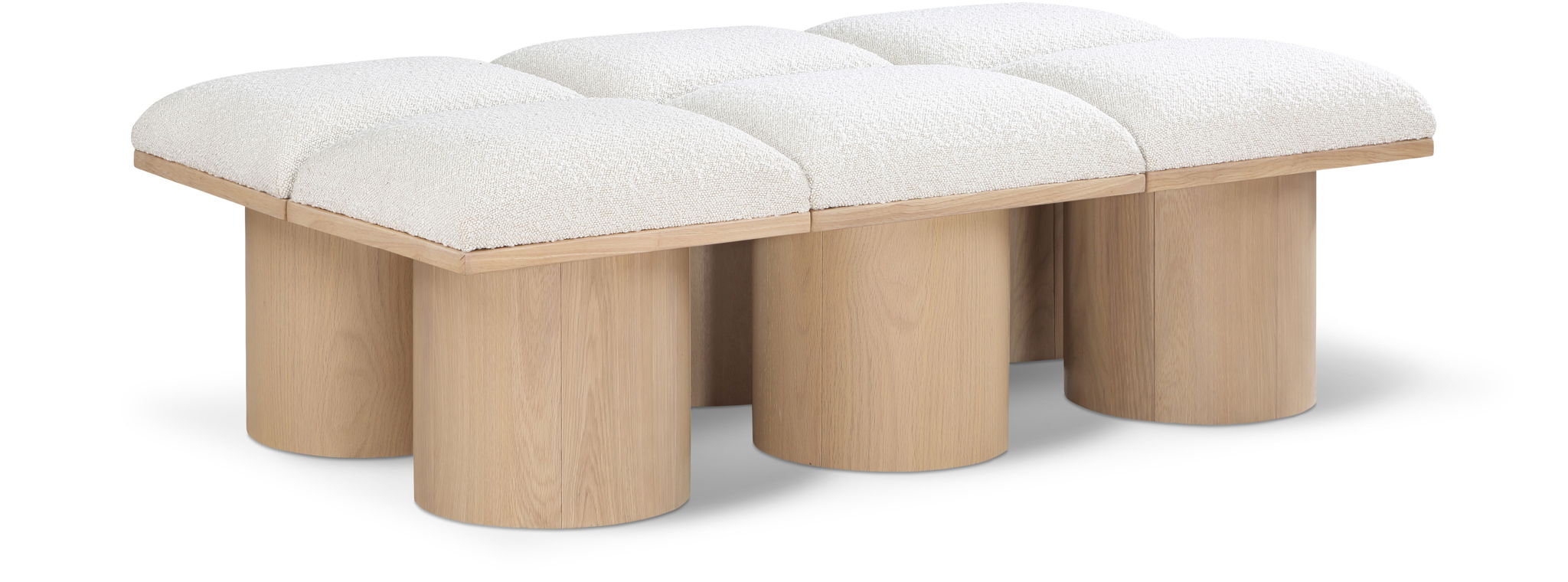 Pavilion - 6 Piece Modular Bench With Natural Base - Urban Living Furniture (Los Angeles, CA)