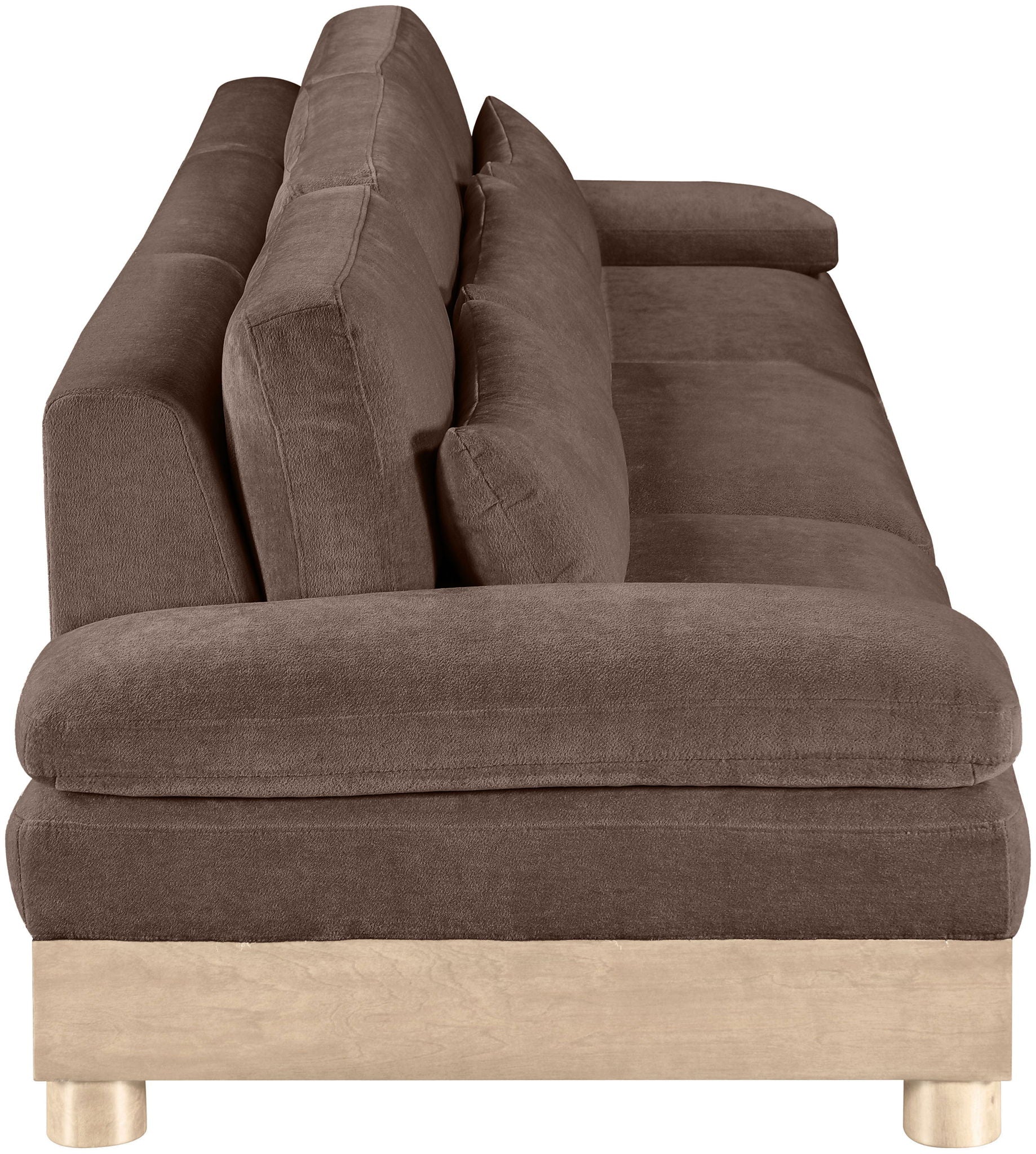 Turin - Chenille Fabric Upholstered Modular Sectional - Brown