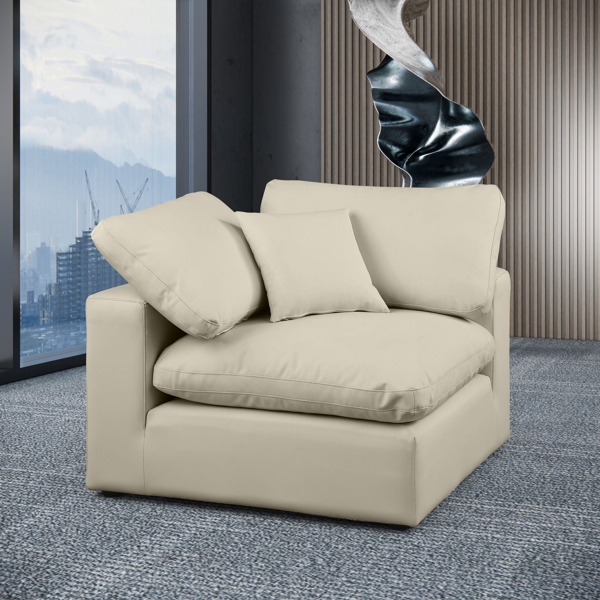 Comfy - Faux Leather Corner Chair - Urban Living Furniture (Los Angeles, CA)