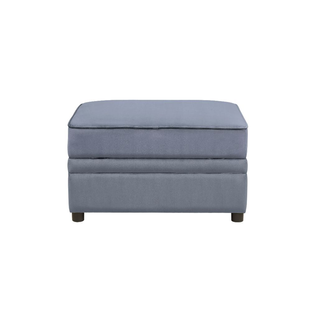 Bois II - Ottoman With Storage - Gray Velvet - Urban Living Furniture (Los Angeles, CA)