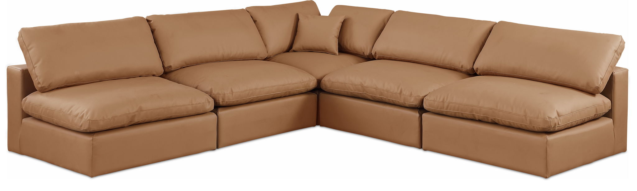 Comfy - 5 Piece Faux Leather Modular Corner Armless Sectional - Urban Living Furniture (Los Angeles, CA)