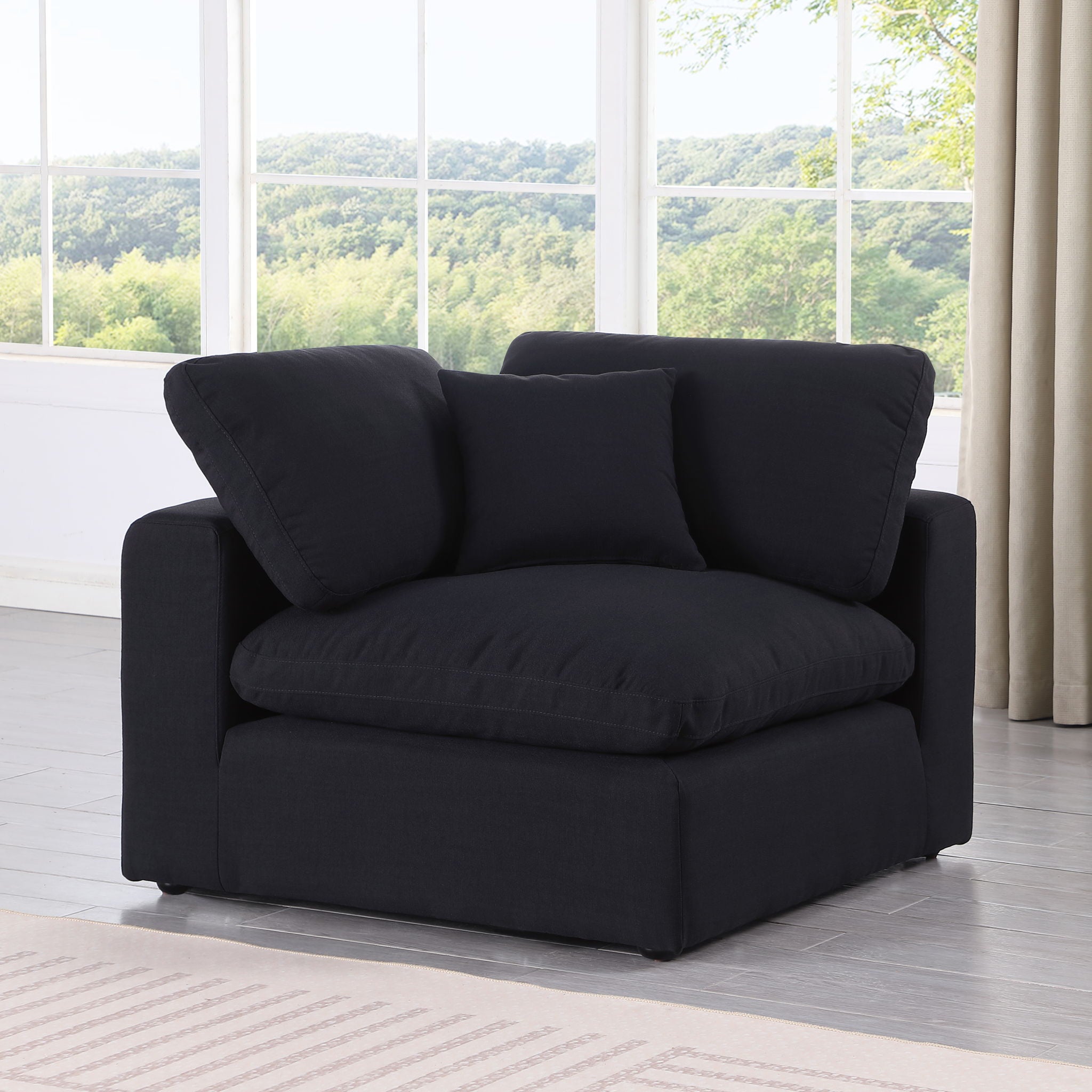 Comfy - Linen Corner Chair - Urban Living Furniture (Los Angeles, CA)