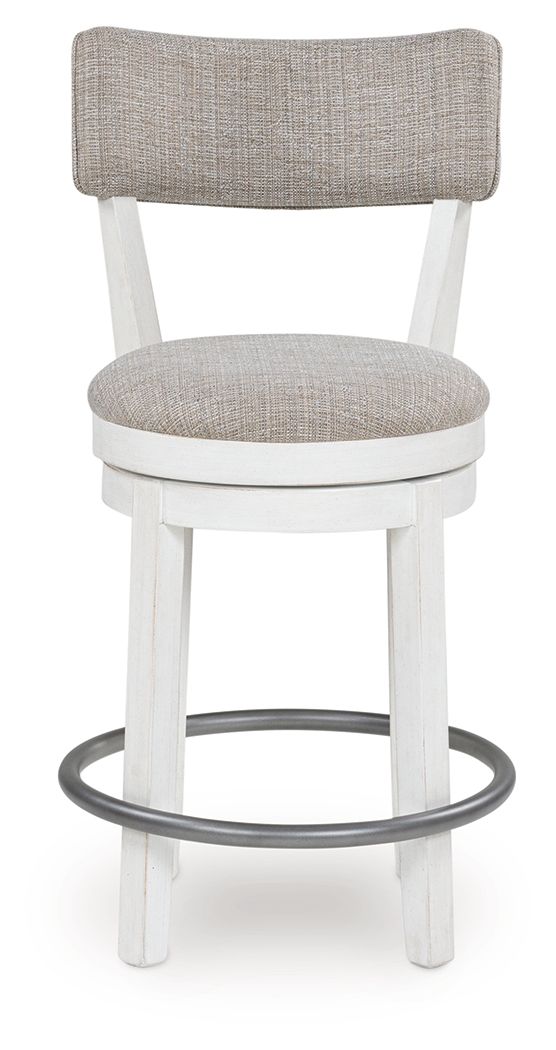 Robbinsdale - Antique White - Upholstered Swivel Barstool (Set of 2) - Urban Living Furniture (Los Angeles, CA)