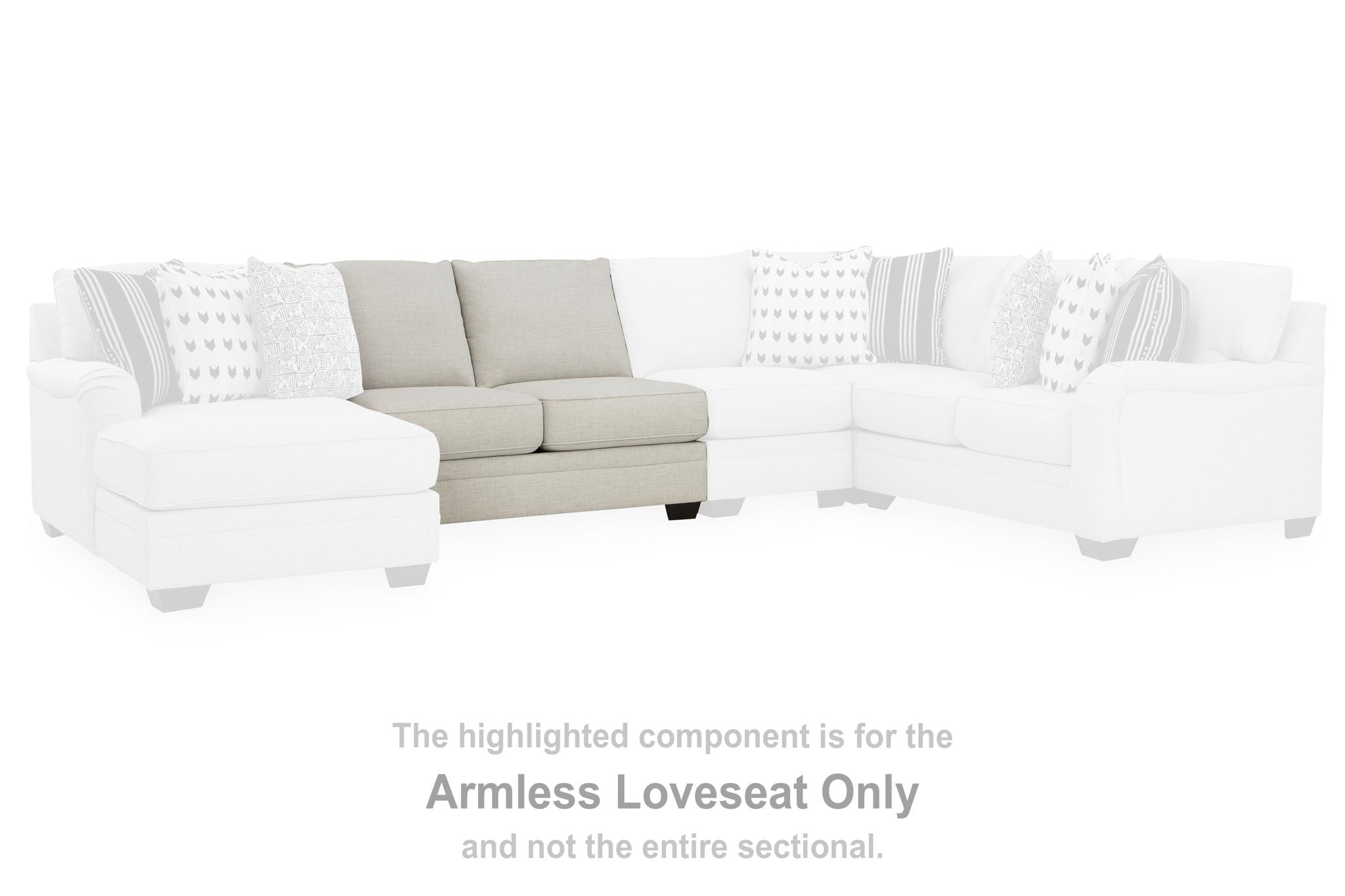 Huntsworth - Dove Gray - Armless Loveseat - Urban Living Furniture (Los Angeles, CA)