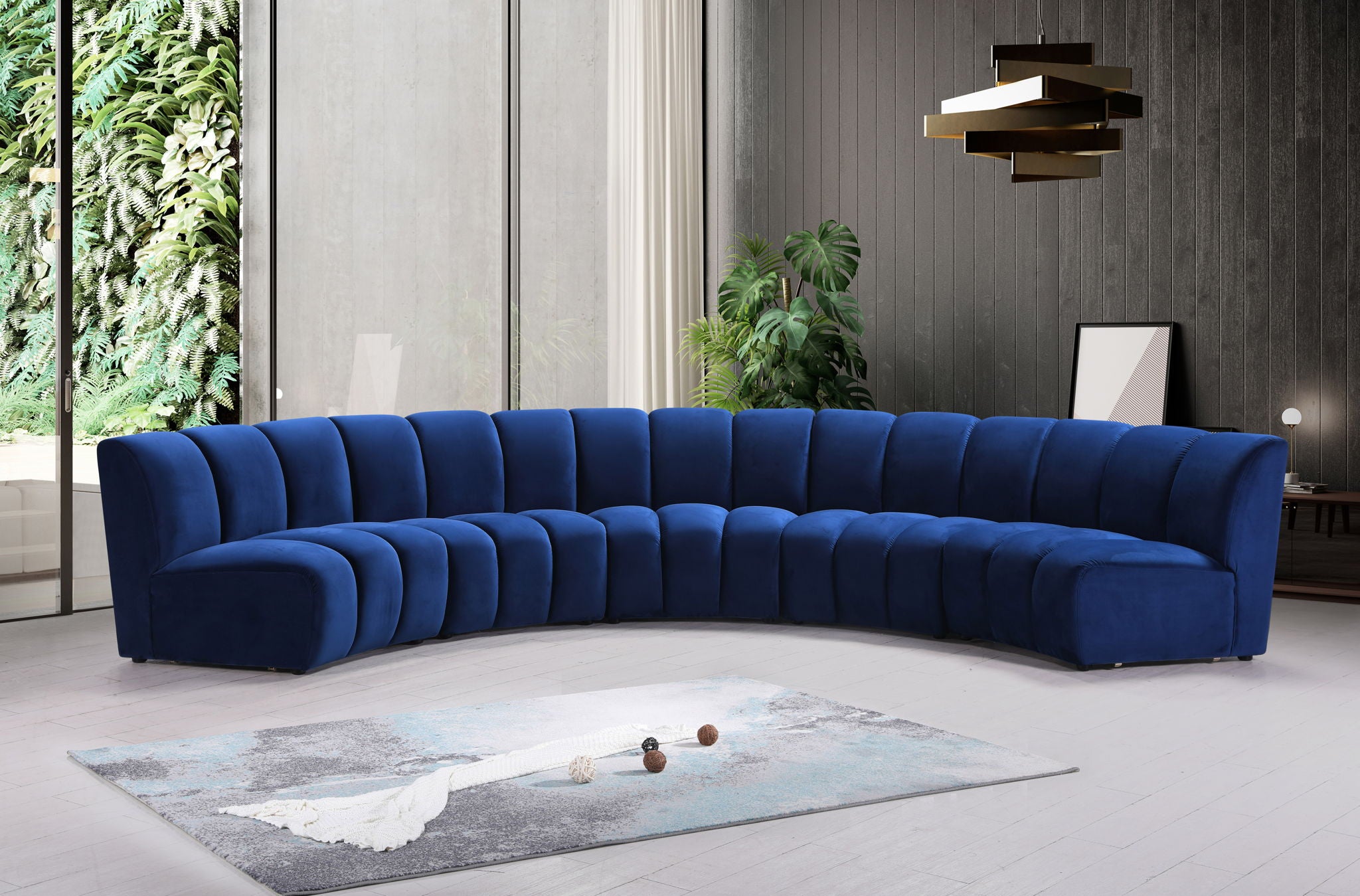 Infinity - 5 Piece Velvet Modular Sectional - Urban Living Furniture (Los Angeles, CA)