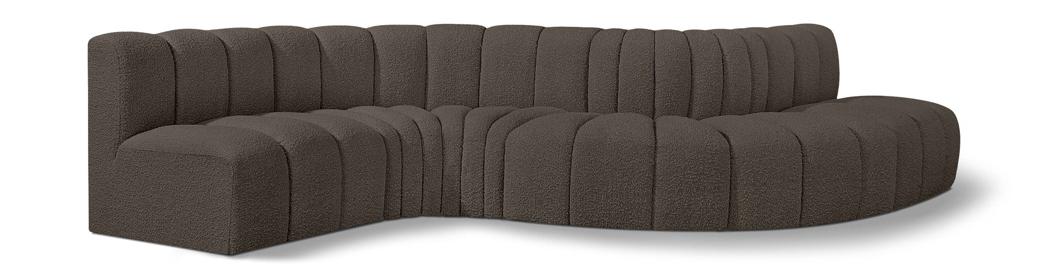 Arc - Boucle Fabric 6 Piece Curved Modular Sofa - Urban Living Furniture (Los Angeles, CA)