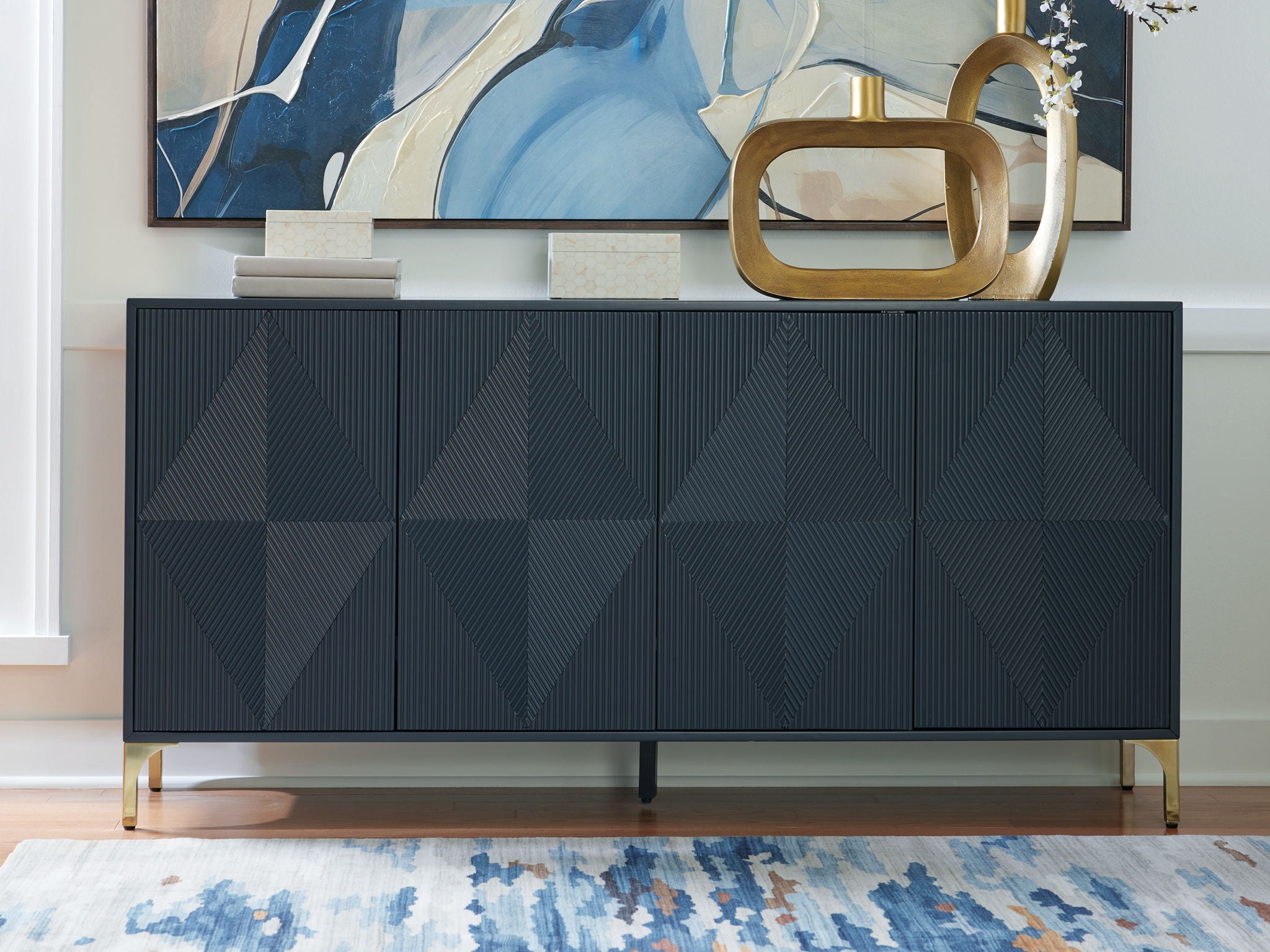 Loirwick - Dark Blue - Accent Cabinet - Urban Living Furniture (Los Angeles, CA)
