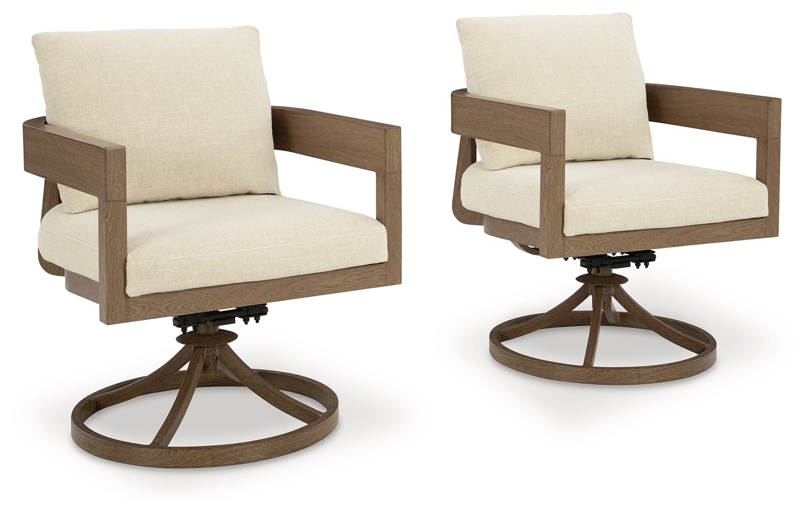 Serene Bay - Dark Brown / White - Swivel Chair With Cushion (Set of 2) - Urban Living Furniture (Los Angeles, CA)
