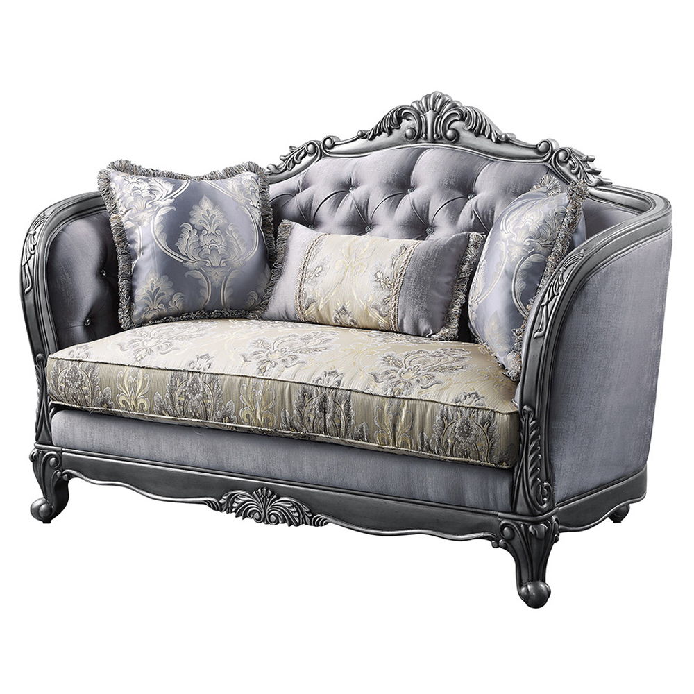 Ariadne - Loveseat With 3 Pillows - Fabric & Platinum - Urban Living Furniture (Los Angeles, CA)