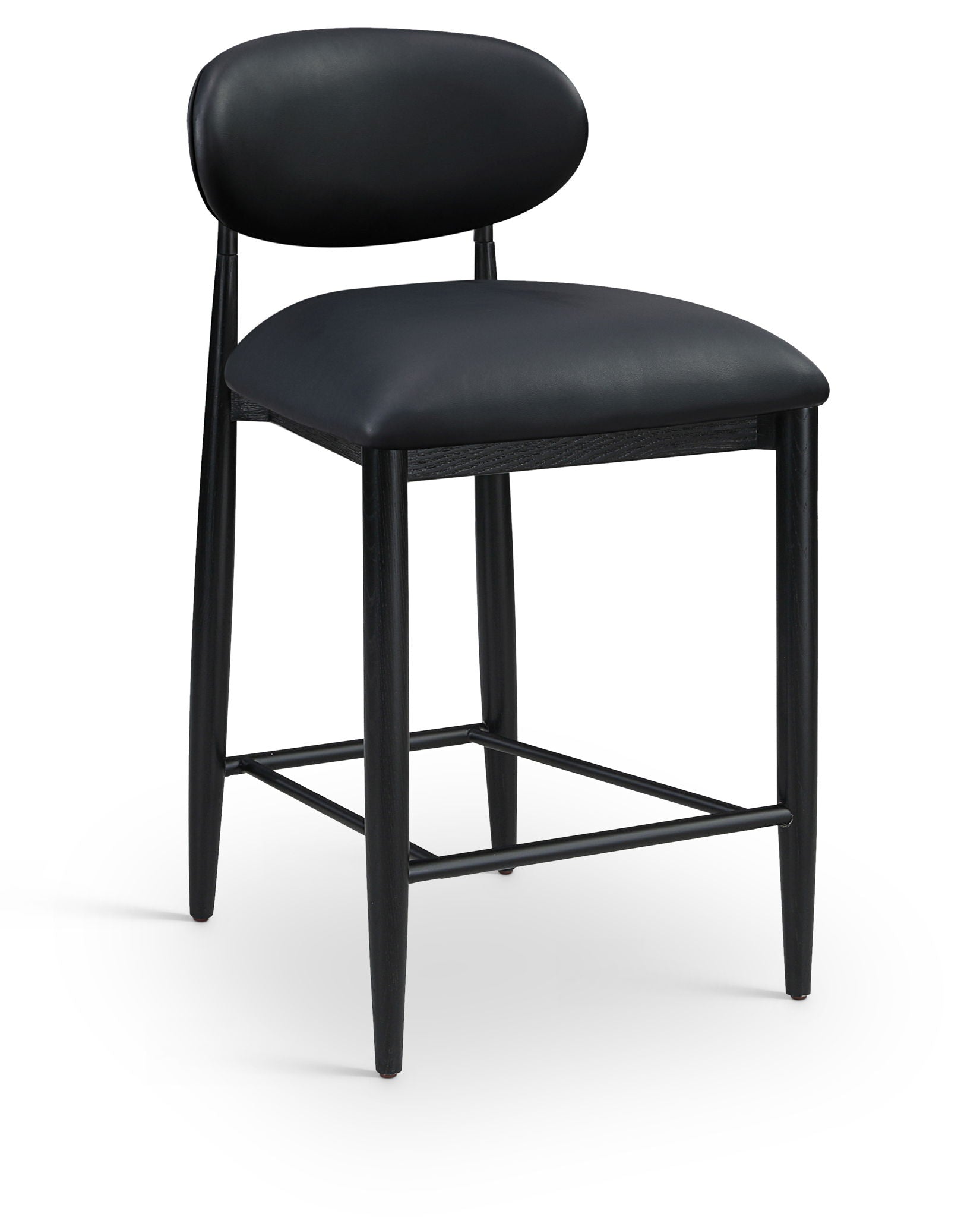 Riccio - Faux Leather Stool - Black Frame - Urban Living Furniture (Los Angeles, CA)