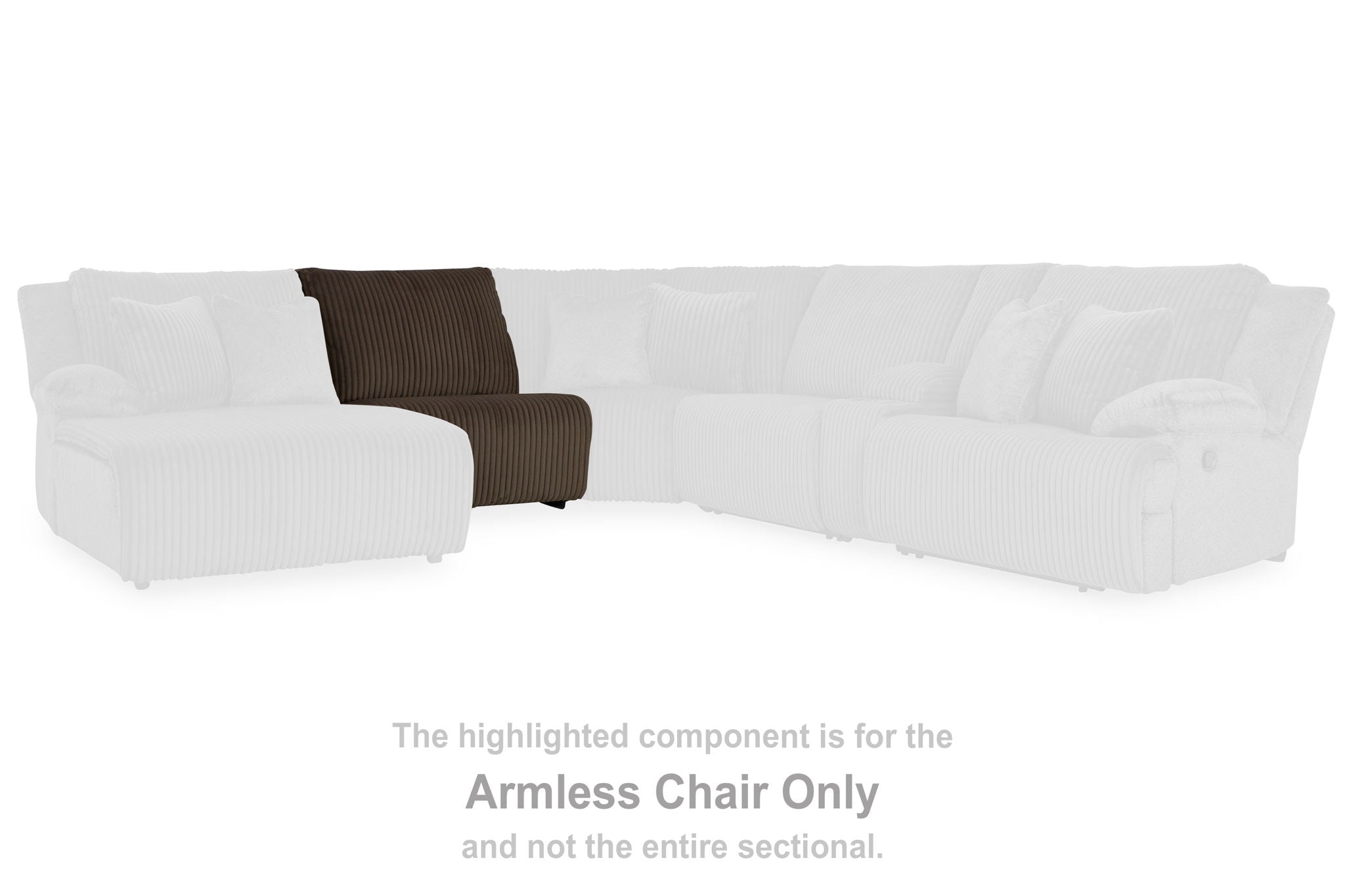 Top Tier - Chocolate - Armless Chair - Urban Living Furniture (Los Angeles, CA)