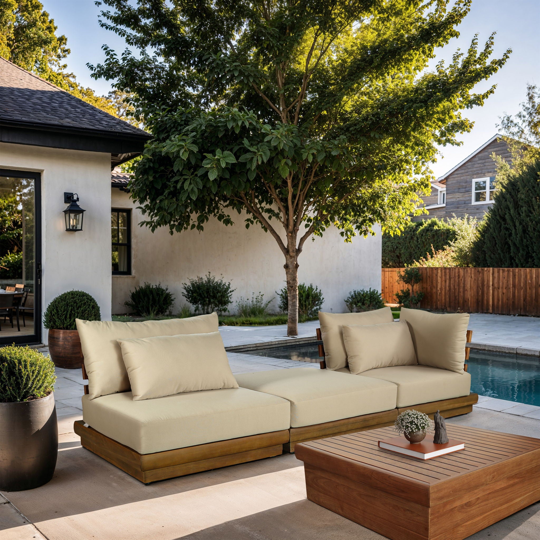 Mirella - 3 Piece Water Resistant Fabric Upholstered Outdoor Patio Modular Sofa - Urban Living Furniture (Los Angeles, CA)