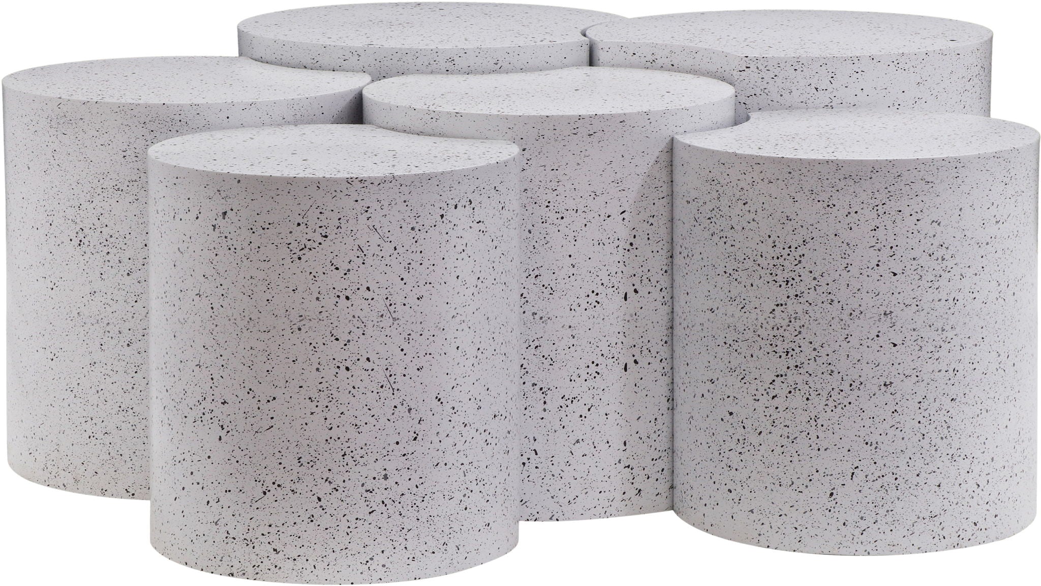 Dimple - 20" 6 Piece Modular Coffee Table - Terazzo Finish