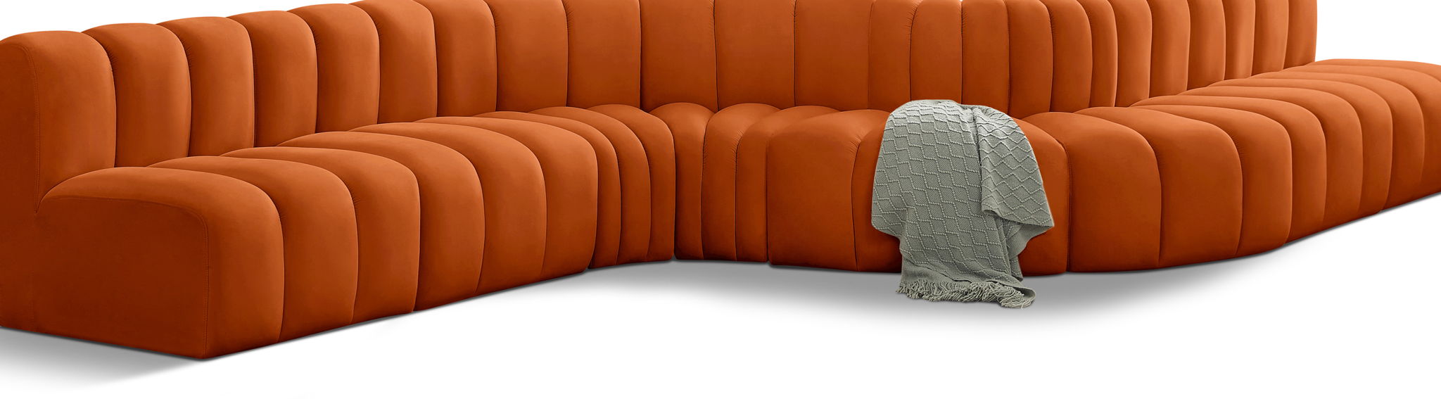 Arc - Velvet 8 Piece Curved Modular Sofa - Urban Living Furniture (Los Angeles, CA)