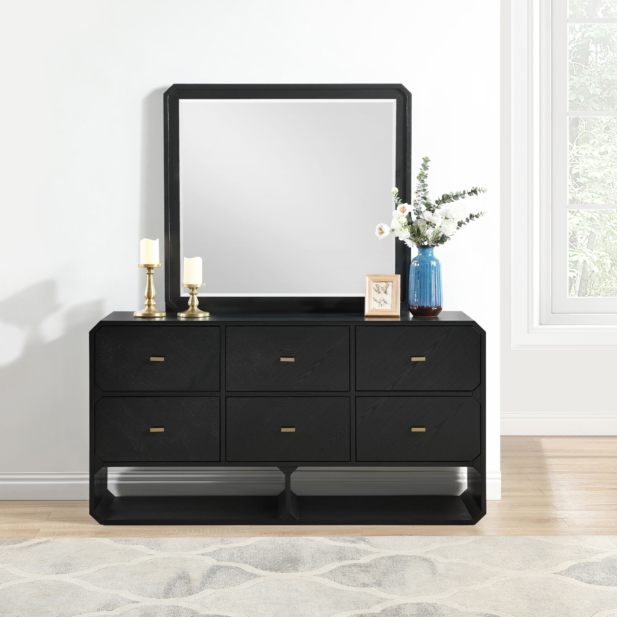 Parker - Rubberwood Mirror - Urban Living Furniture (Los Angeles, CA)