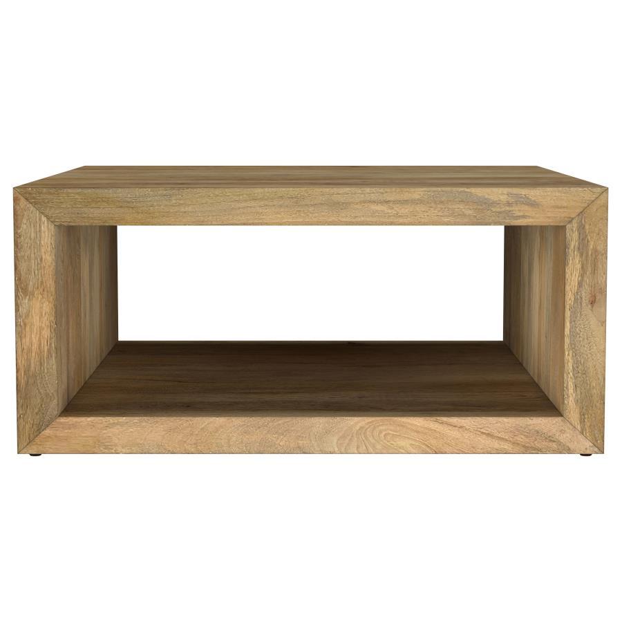 Benton - Square Solid Mango Wood Coffee Table - Natural