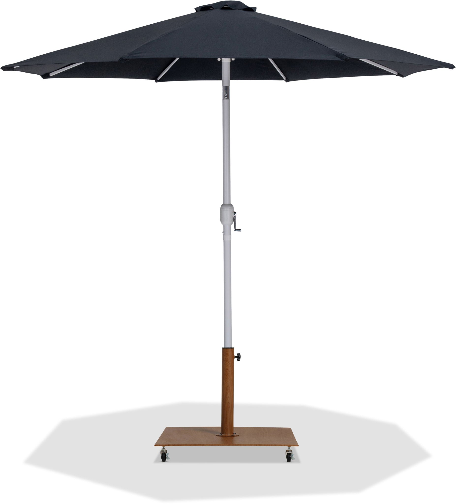 Fiji - Aluminum Patio Umbrella With Square Teak And White Base - Urban Living Furniture (Los Angeles, CA)