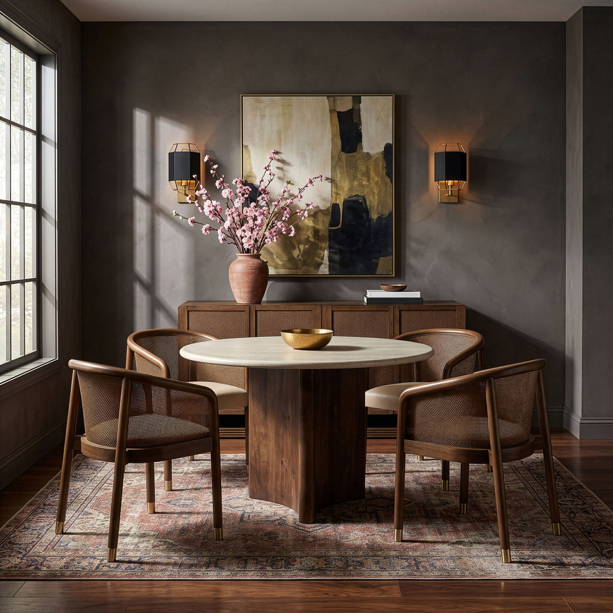 Sylvan - Vegan Leather Dining Chair (Set of 2) - Brown Frame - Urban Living Furniture (Los Angeles, CA)