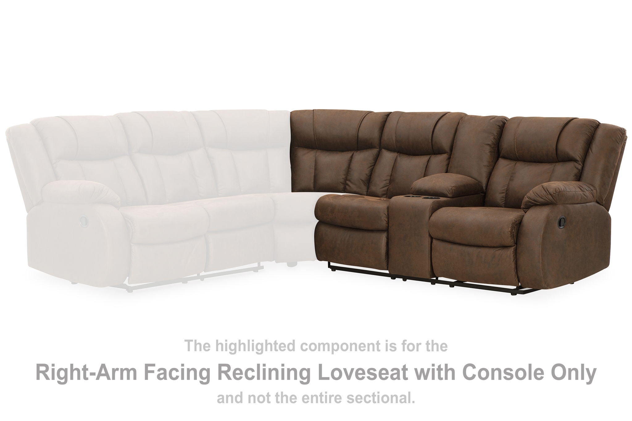 Trail Boys - Walnut - Raf Reclining Loveseat With Console - Urban Living Furniture (Los Angeles, CA)