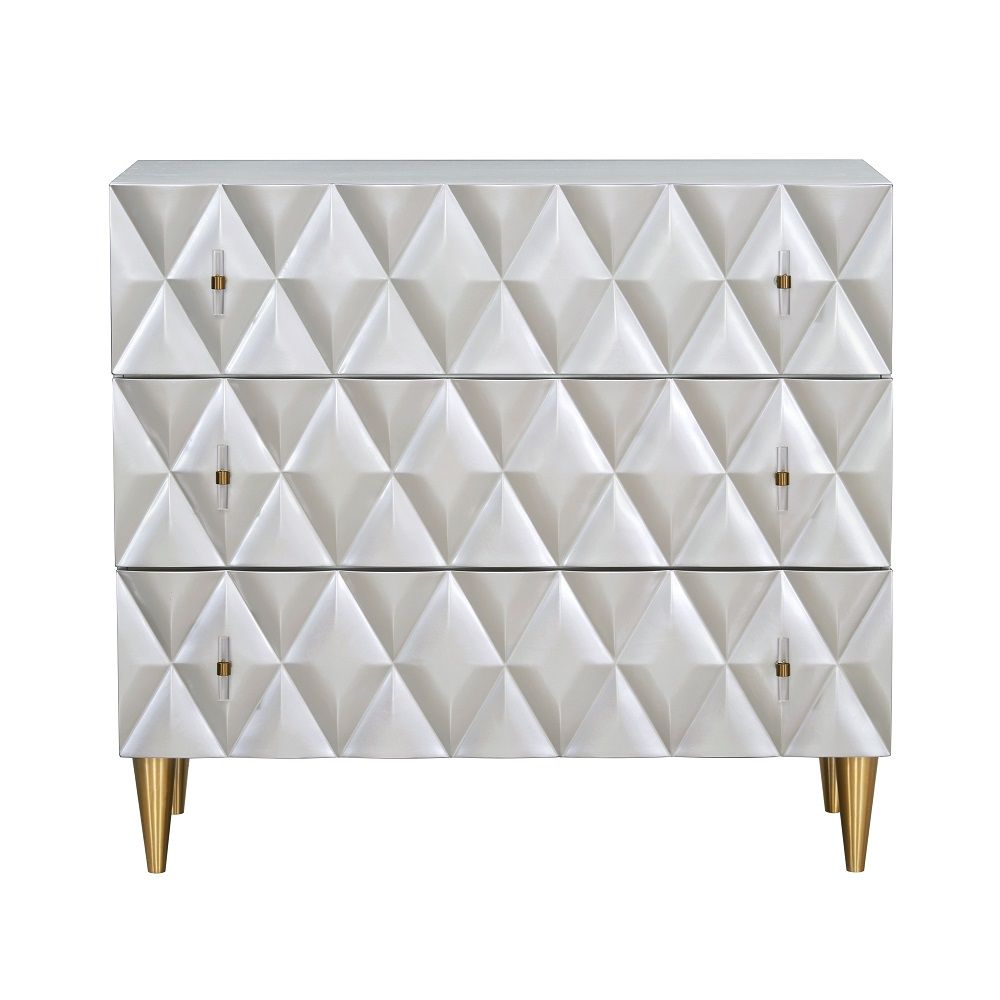 Anson - Console Cabinet - Metallic Silver Champagne - Urban Living Furniture (Los Angeles, CA)