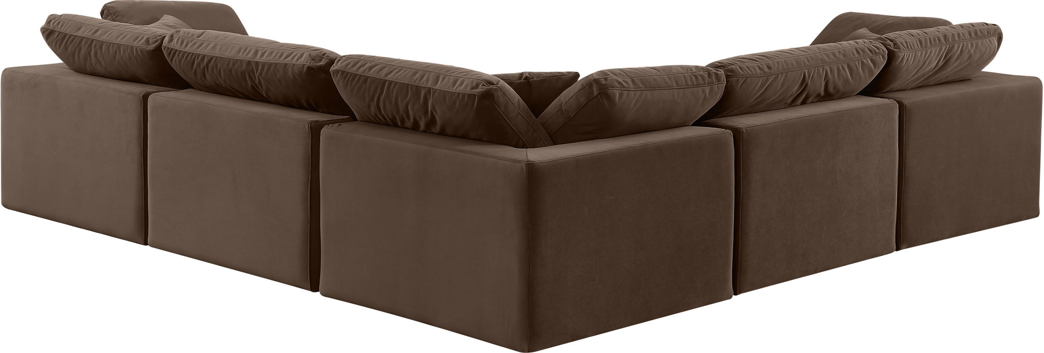 Comfy - 5 Piece Velvet Modular Corner Sectional - Urban Living Furniture (Los Angeles, CA)