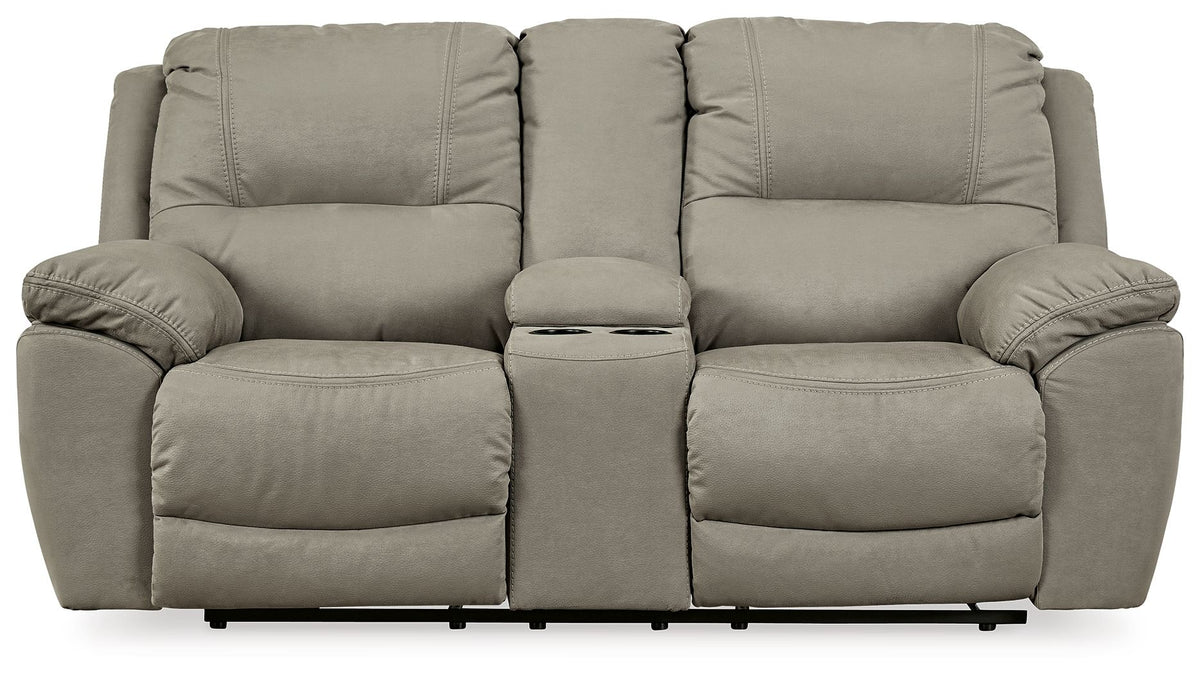 Next-Gen Gaucho - DBL REC PWR Loveseat w/Console - Putty - Urban Living Furniture (Los Angeles, CA)