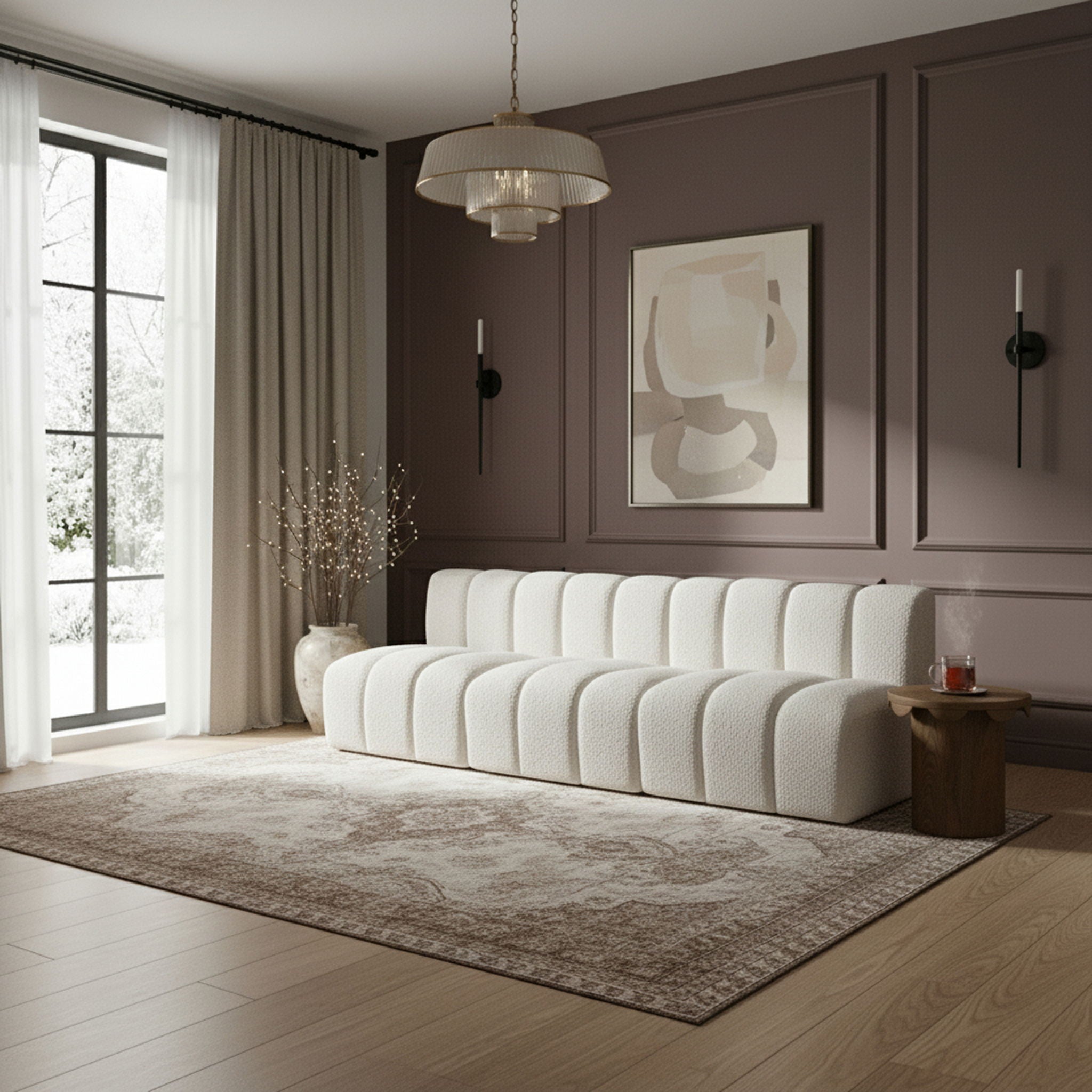 Arc - Boucle Fabric 3 Seats Modular Sofa - Urban Living Furniture (Los Angeles, CA)
