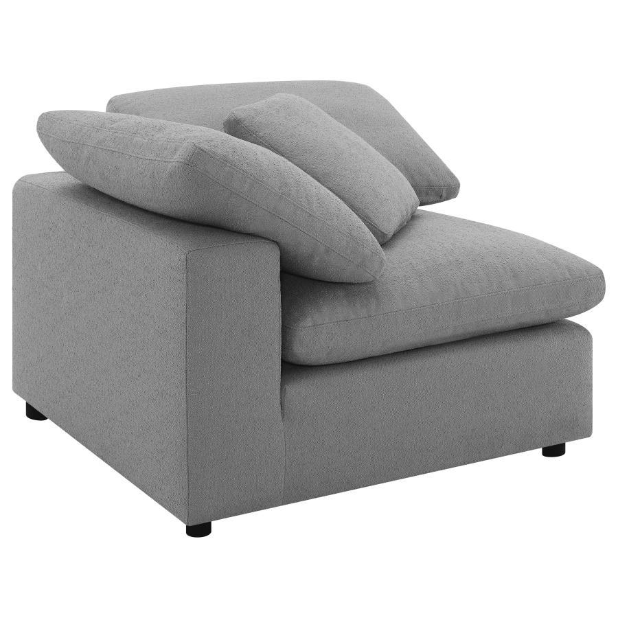 Raleigh - Boucle Upholstered Corner Chair - Gray - Urban Living Furniture (Los Angeles, CA)