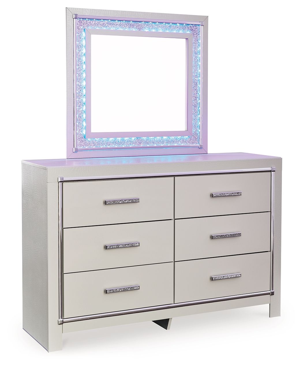 Zyniden - Silver - Dresser And Mirror - Urban Living Furniture (Los Angeles, CA)