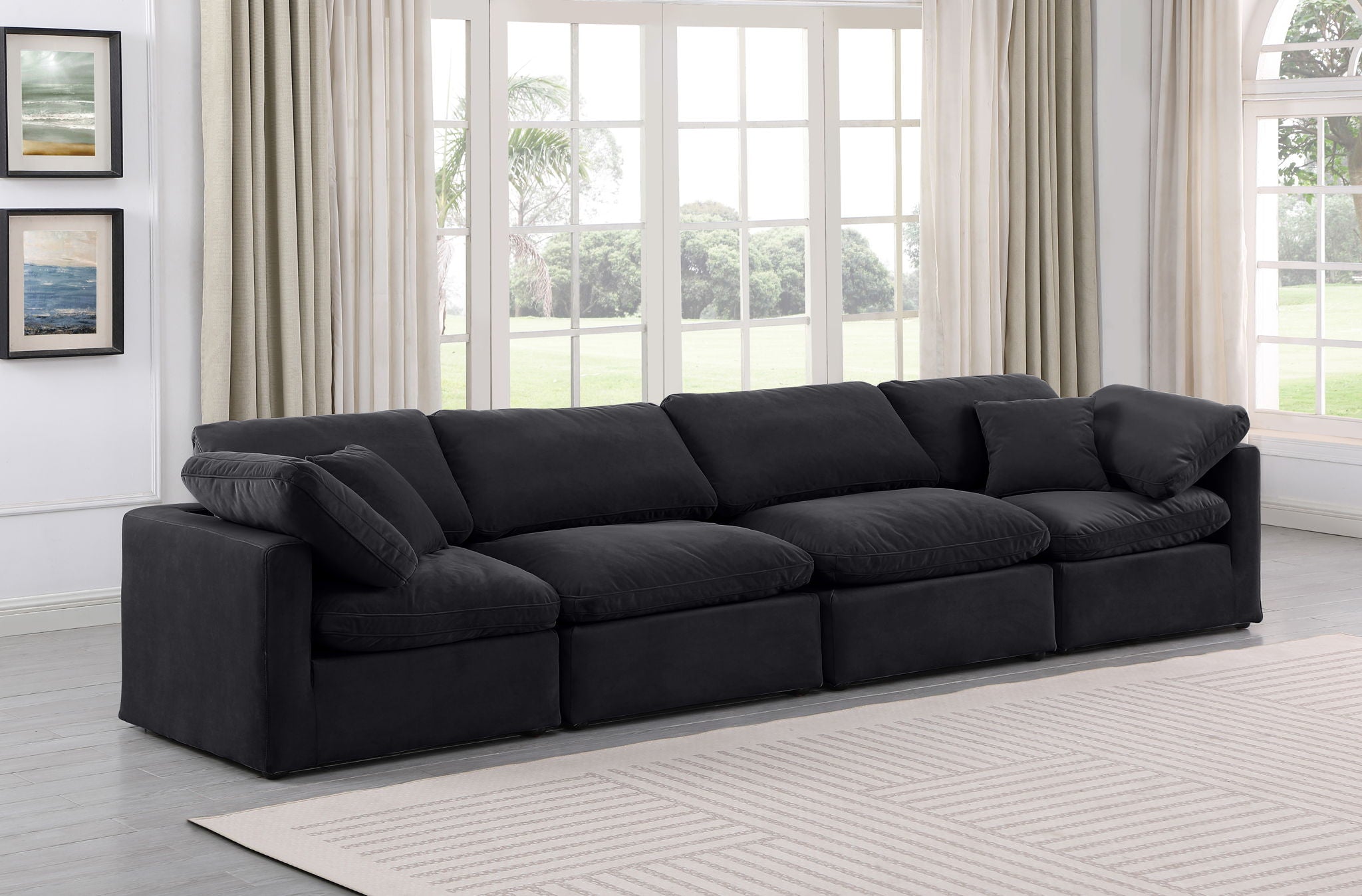 Indulge - Velvet 4 Seat Modular Sofa - Urban Living Furniture (Los Angeles, CA)