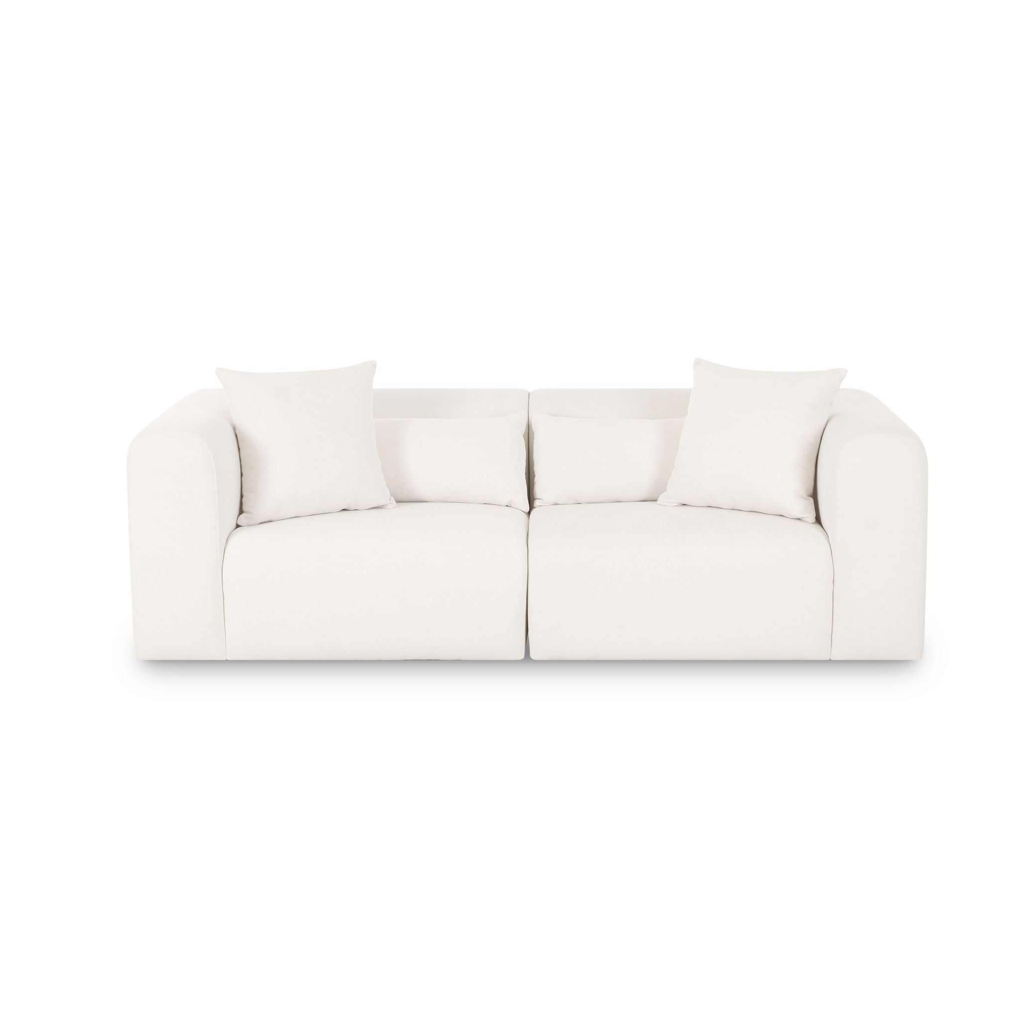 Tarra - Chenille Modular Loveseat - Cream - Urban Living Furniture (Los Angeles, CA)
