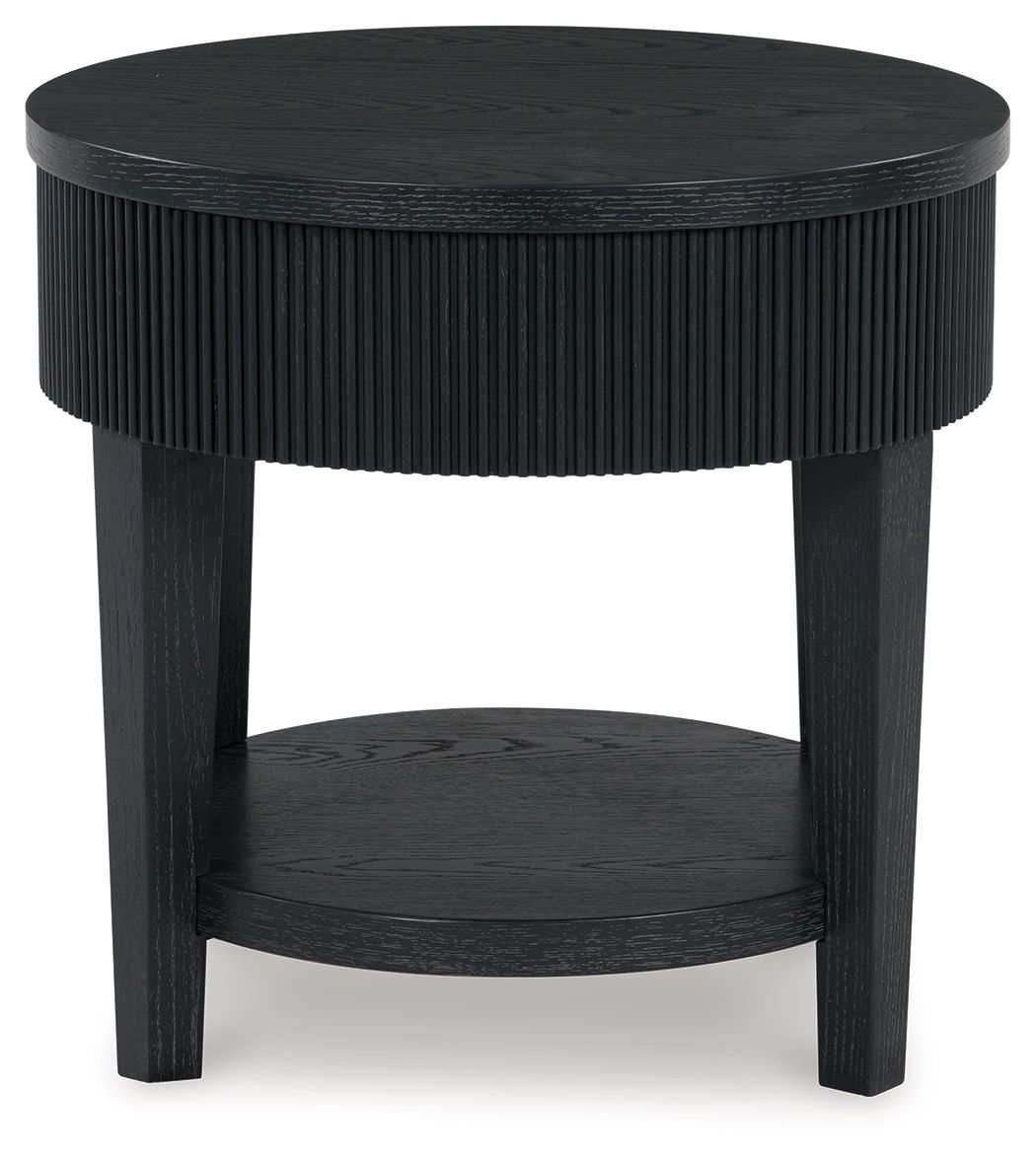 Marstream - Black - Round End Table - Urban Living Furniture (Los Angeles, CA)