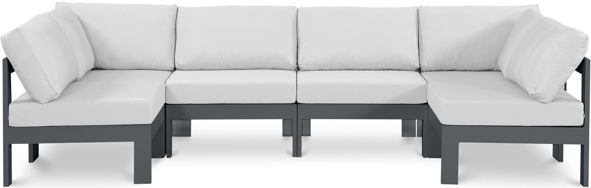 Nizuc - Outdoor Patio 6 Piece Modular Sectional With Gray Frame - Urban Living Furniture (Los Angeles, CA)