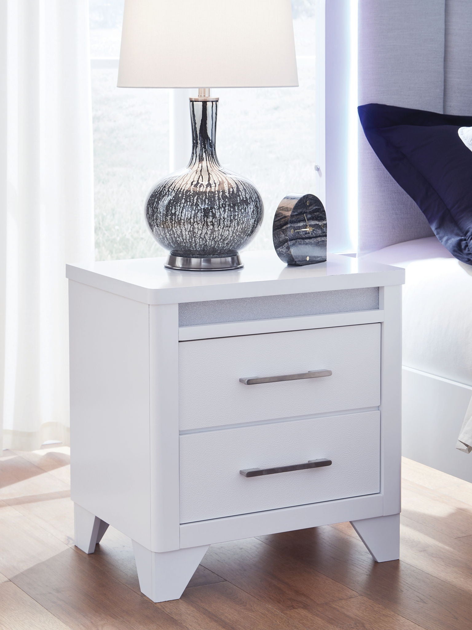 Jarlee - White - Two Drawer Night Stand - Urban Living Furniture (Los Angeles, CA)