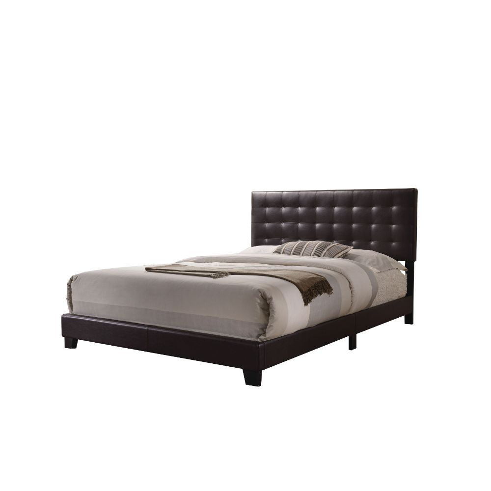 Masate - Queen Bed - Espresso Synthetic Leather - Urban Living Furniture (Los Angeles, CA)