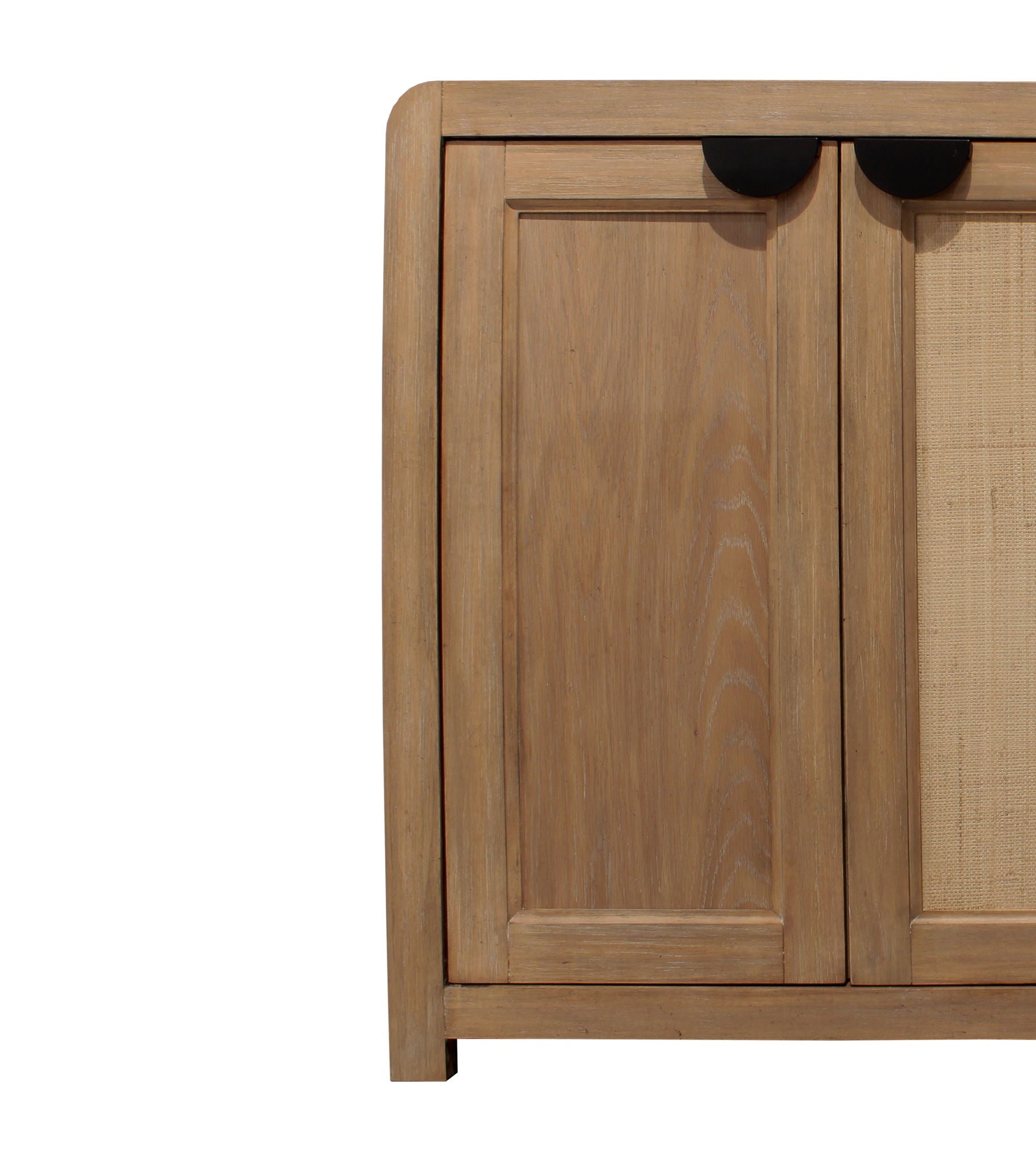 Escape - Console With Reversible Panel Doors - Glazed Natural Oak / Natural Cane - Urban Living Furniture (Los Angeles, CA)