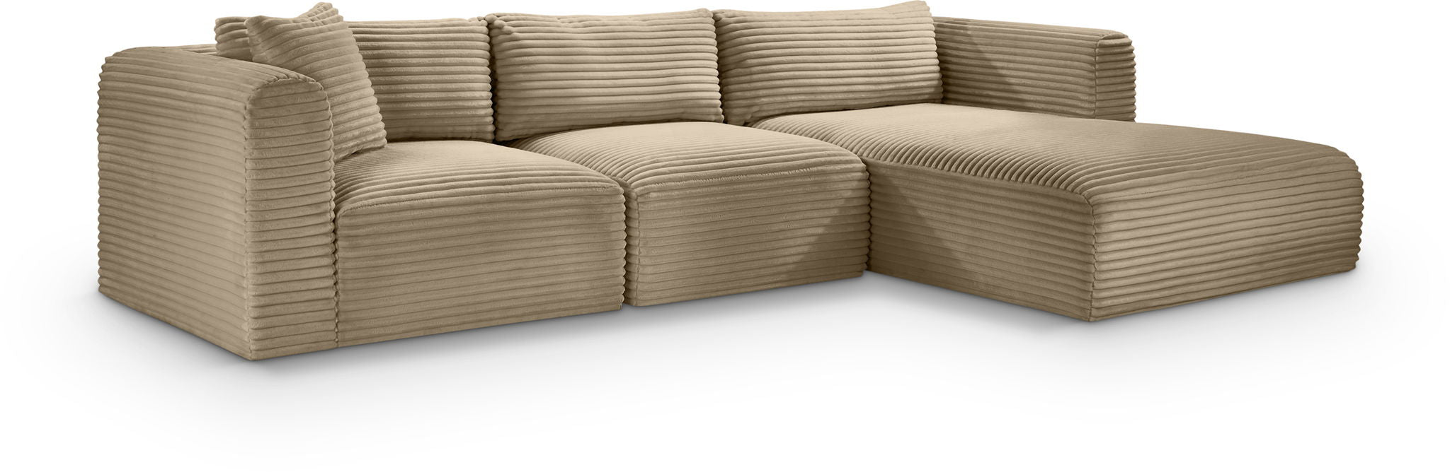 Shaggy - Fabric 3 Piece Modular Sectional - Urban Living Furniture (Los Angeles, CA)