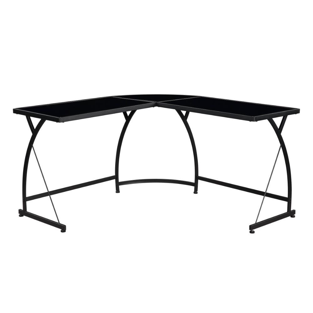 Janison - Writing Desk - Black Glass & Black - Urban Living Furniture (Los Angeles, CA)