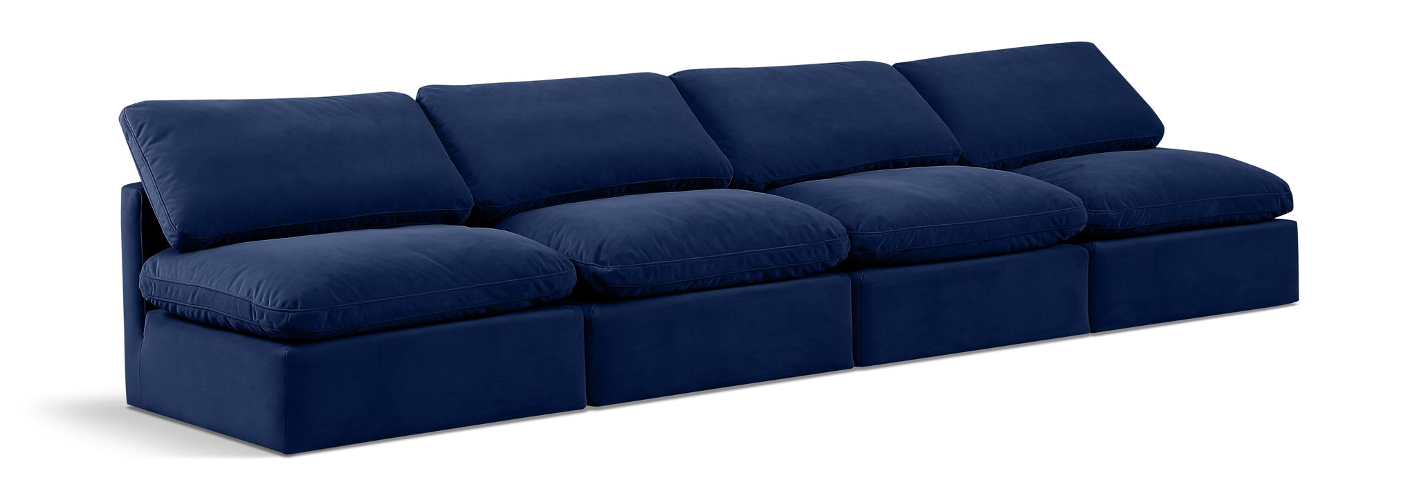 Indulge - Velvet 4 Seat Modular Armless Sofa - Urban Living Furniture (Los Angeles, CA)