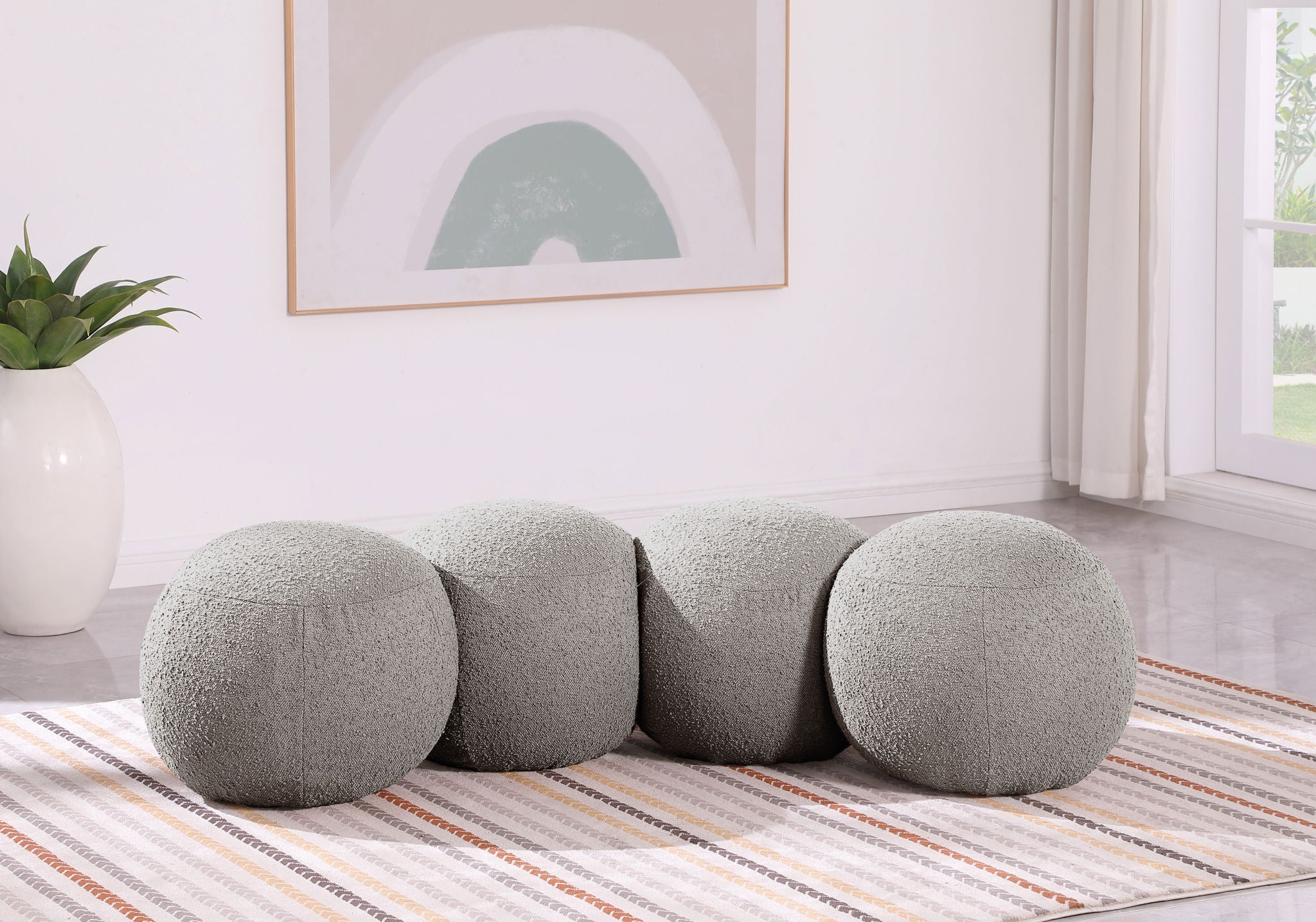 Apollo - Boucle Fabric Bench - Urban Living Furniture (Los Angeles, CA)