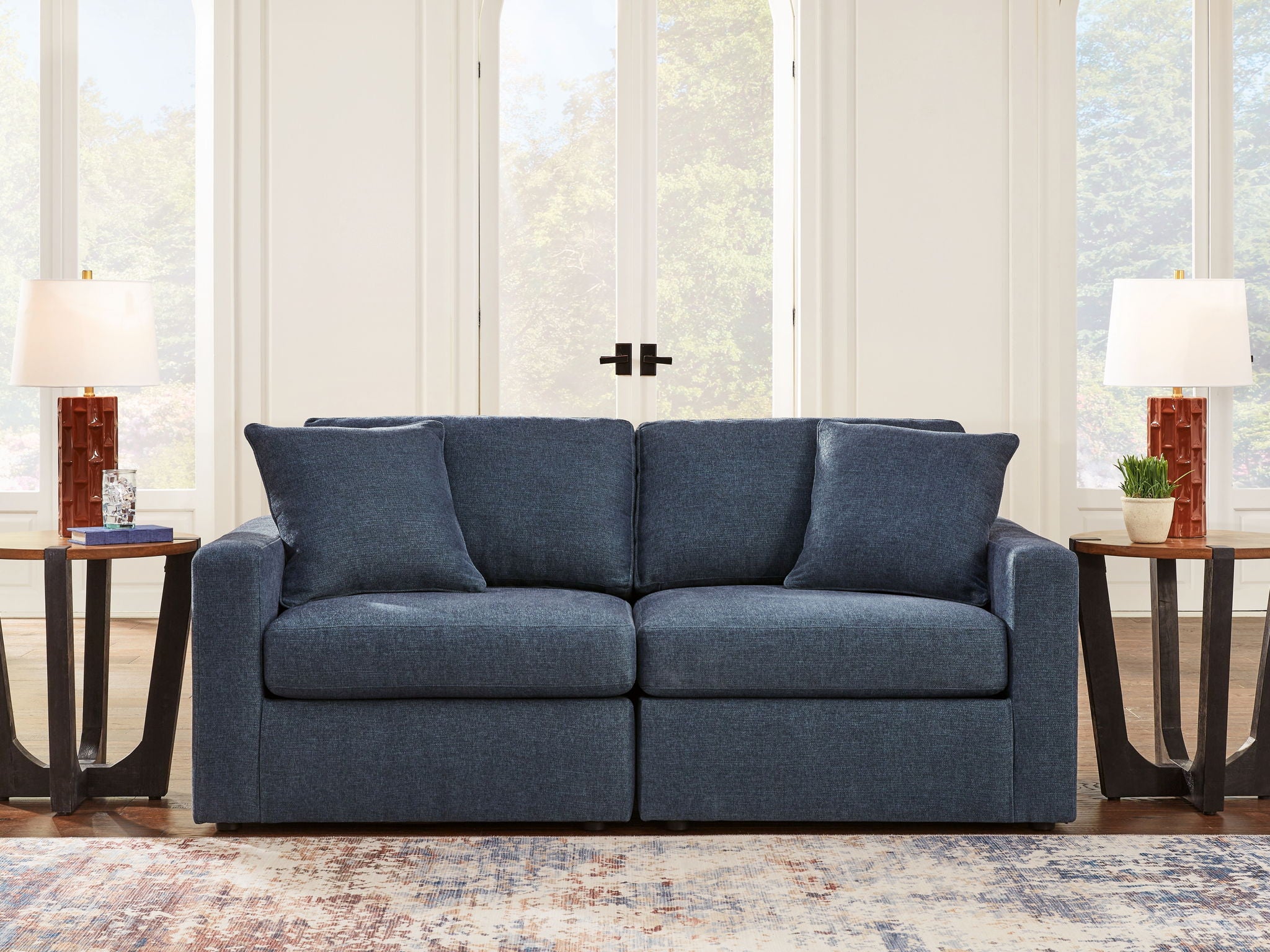 Modmax - Ink - 2-Piece Sectional Loveseat - Fabric - Urban Living Furniture (Los Angeles, CA)
