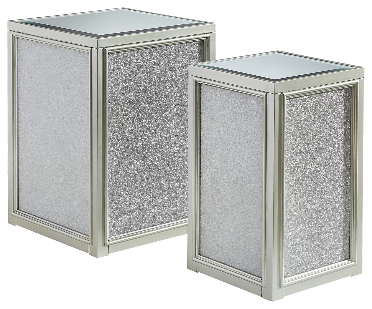 Traleena - Silver Finish - Nesting End Tables (Set of 2) - Urban Living Furniture (Los Angeles, CA)