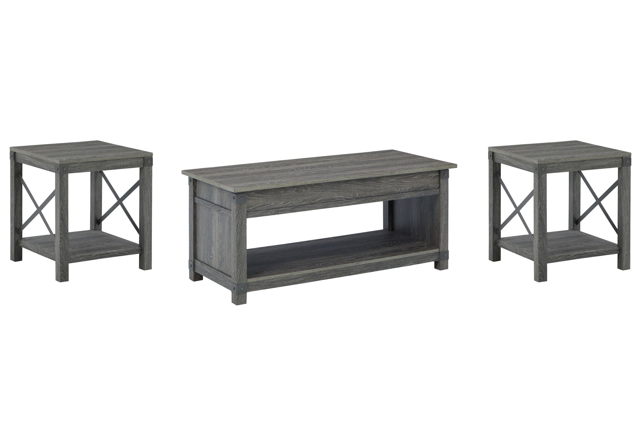 Freedan - Grayish Brown - 3 Pc. - Coffee Table, 2 End Tables - Urban Living Furniture (Los Angeles, CA)