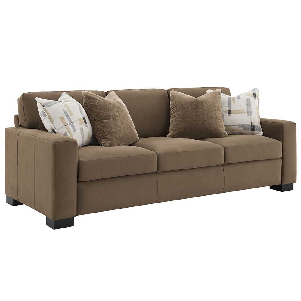 Darya - Sofa With 4 Pillows - Brown Suede Fabric - Urban Living Furniture (Los Angeles, CA)