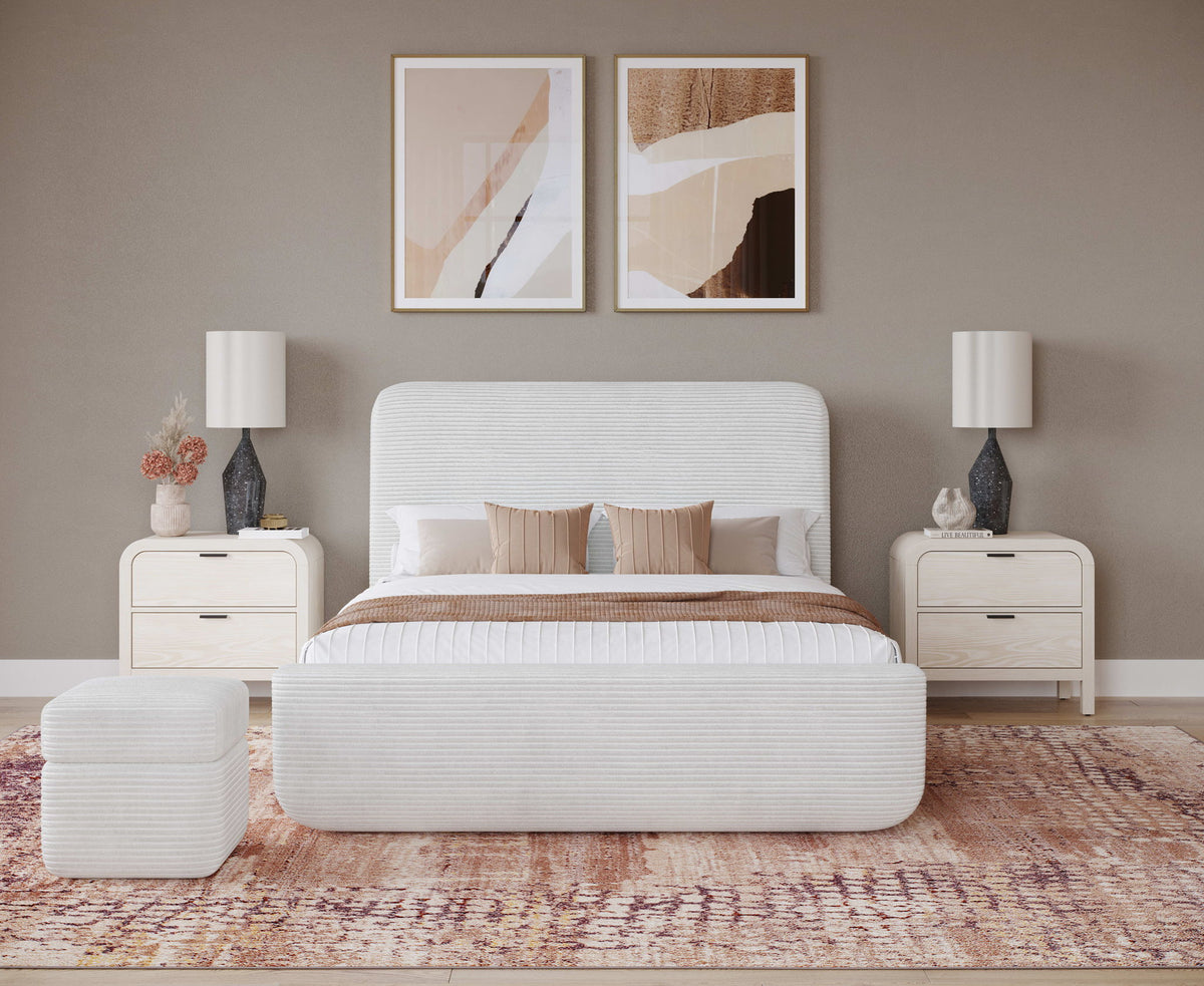 Blossom Wisteria - Upholstered Platform Bed