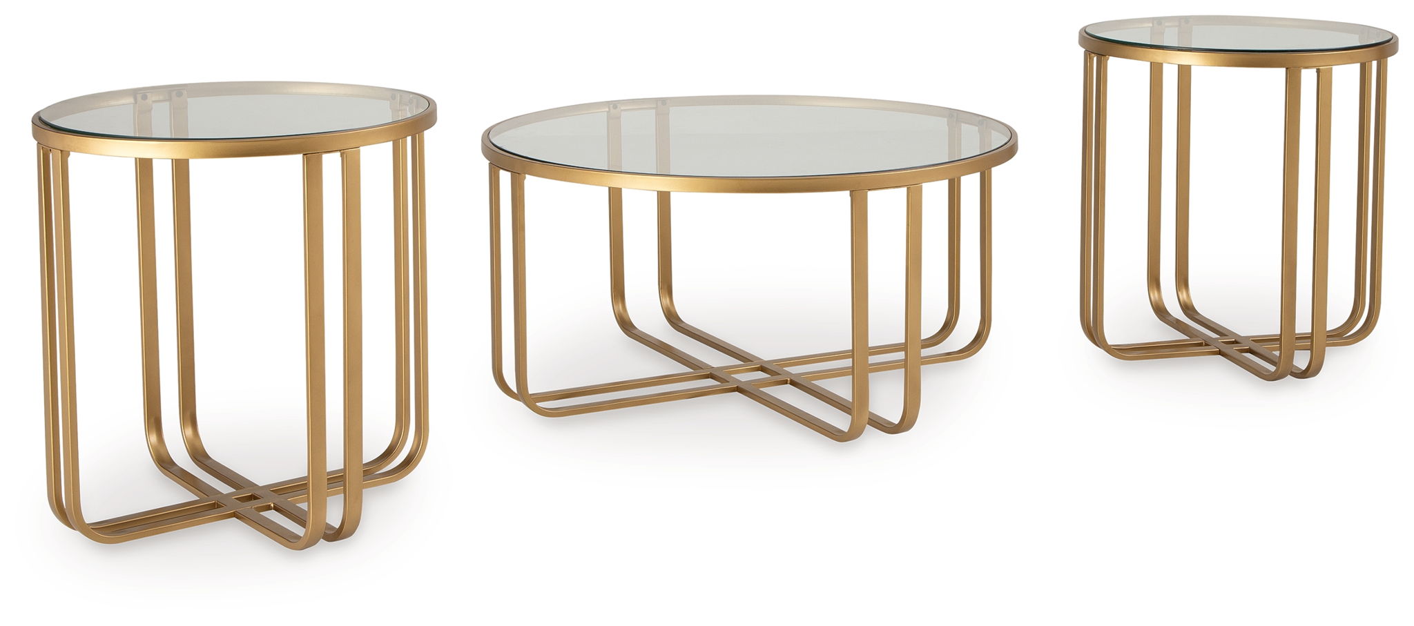 Milloton - Gold - Occasional Table Set (Set of 3) - Urban Living Furniture (Los Angeles, CA)
