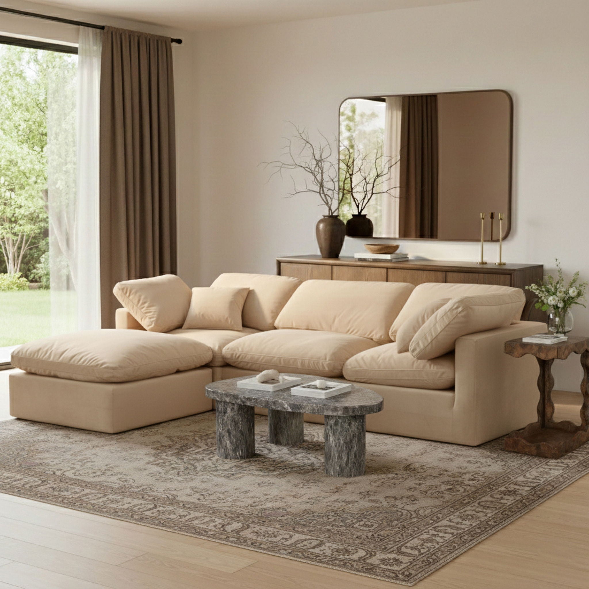 Indulge - Velvet 4 Piece Modular Sectional With Chaise - Urban Living Furniture (Los Angeles, CA)